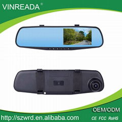 4.3" Rearview Mirror Full 1080P HD Car Camera Dash Cam Vehicle Car Video Recorde