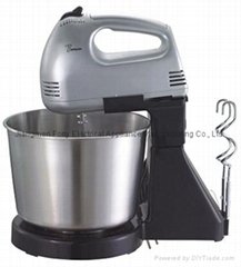 Hand mixer with stainless steel bowl