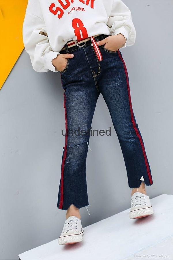 Boot Cut Jeans For Girls Ripped Children's Clothing OEM 4