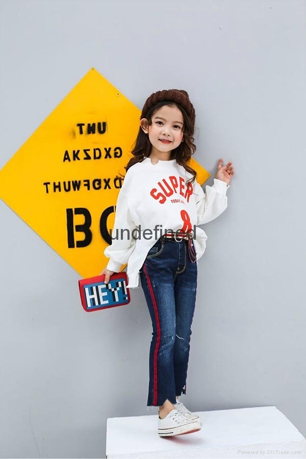 Boot Cut Jeans For Girls Ripped Children's Clothing OEM 5