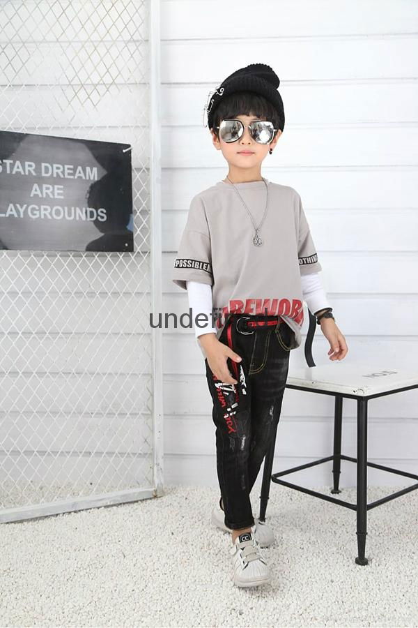 Hot Selling Boys Jeans Kids Straight Trousers Wholesale