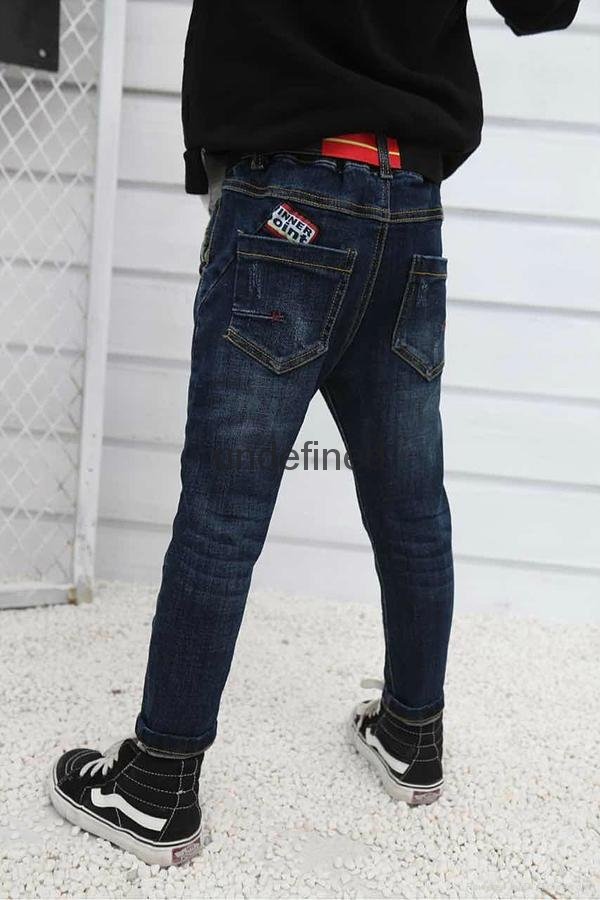 Skinny Jeans For Children Boys Ripped Trousers OEM