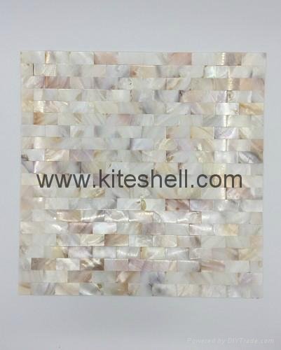 10*30mm natural white Mother of Pearl Shell Mosaic Tiles