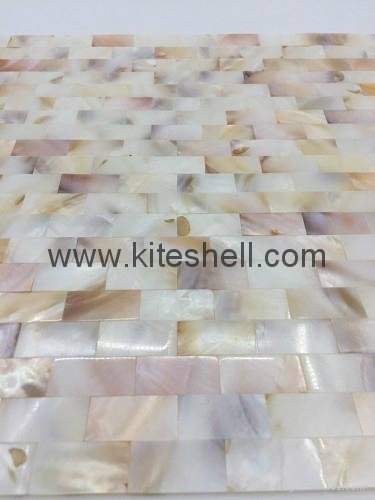 10*30mm natural white Mother of Pearl Shell Mosaic Tiles 2