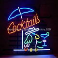 Custom Real Glass Bar Neon Light Signs 1