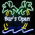 Open Neon Sign Glass Neon Light signs Outdoor