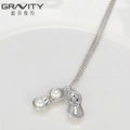 fashion white gold 925 Sterling silver imitation jewelry -necklace with pearl 3