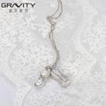 fashion white gold 925 Sterling silver imitation jewelry -necklace with pearl