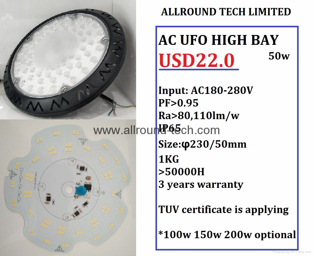 LED UFO high bay light and flood light IP65 CE ROHS