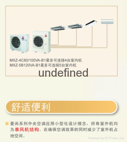 三菱電機MXZ-4C120VA-B1中央空調菱尚系列小戶型 4