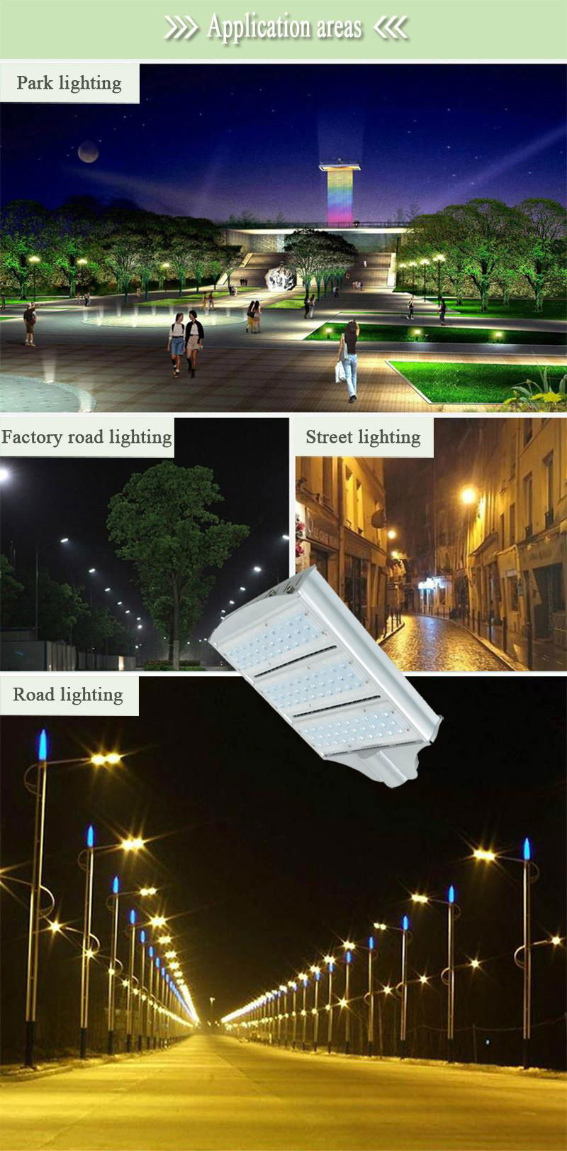 60w High lumen outdoor ip65 bridgelux cob solar led street light 5