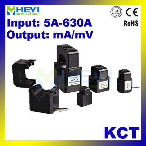 HEYI Split core current transformer KCT 5A-630A mA or mV output clamp on CTs