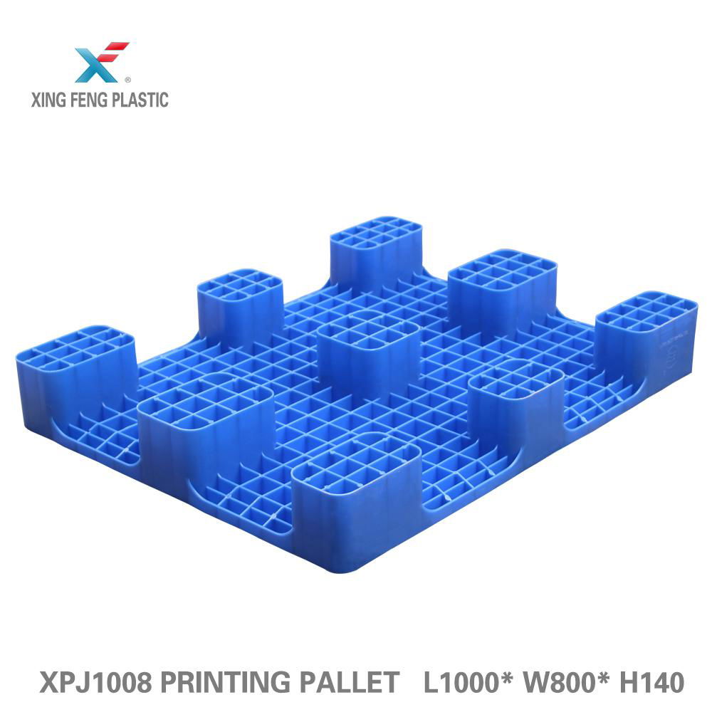 XPJ1008-140 High Quality Single Faced Flat Type Nine Feet Plastic Pallet 4