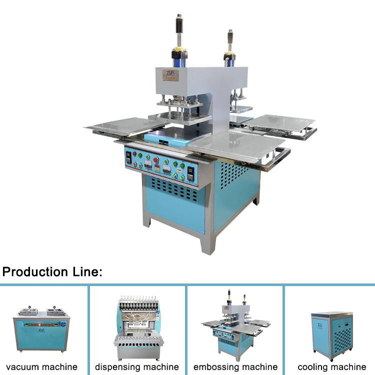 silicone jeans label embossing pressing machine on garment 3