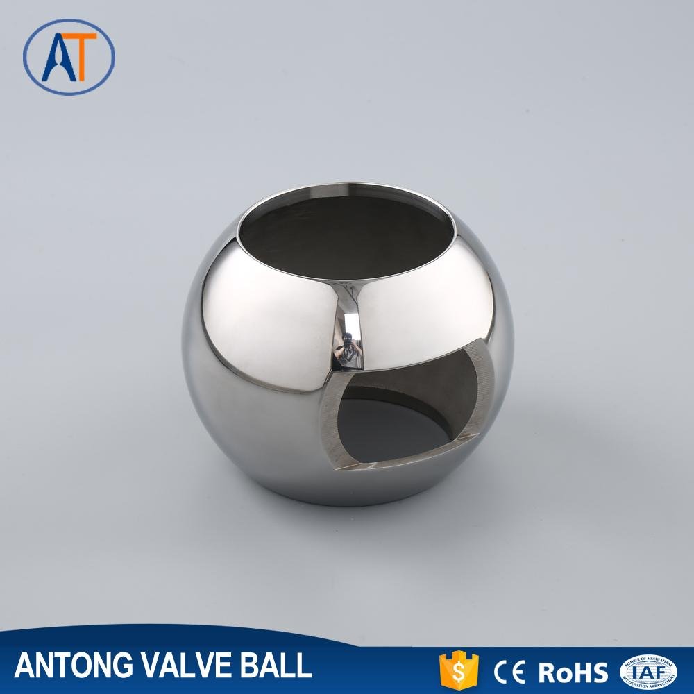 China Supplier hollow valve ball with cutting slot suitable for welding