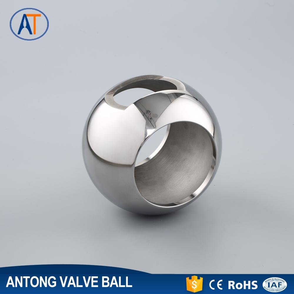 China Supplier hollow valve ball with cutting slot suitable for welding 3
