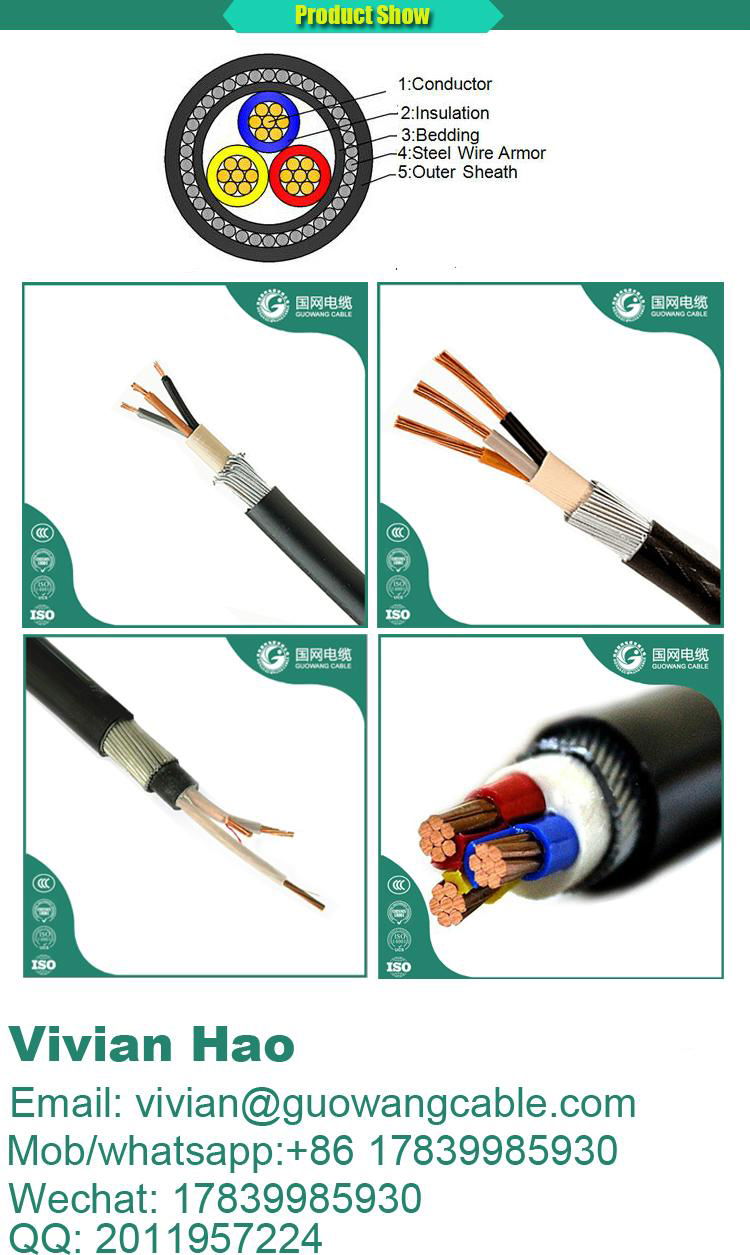  0.6/1kV 10mm 3 Core XLPE Insulation Armoured Cable IEC60502 5