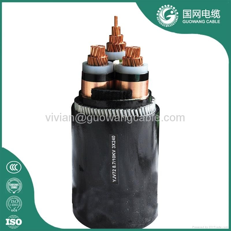 15kV MV Steel Wire Armoured Cable For Garden Prices List 3 Core 70 mm 2