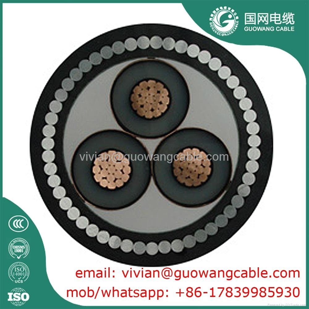 15kV MV Steel Wire Armoured Cable For Garden Prices List 3 Core 70 mm 4