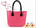 handbag obag custom design promotional pink waterproof silicone beach bag