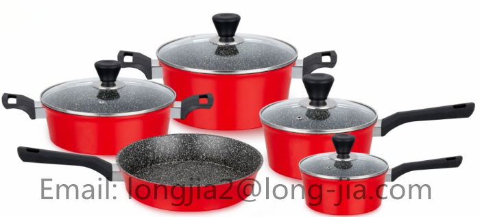 LJ Forged Aluminum non-stick  Pot Set - Factory