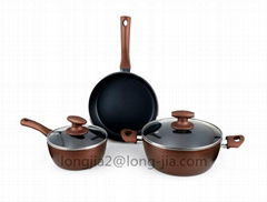 LJ Aluminum Non-stick Forge machines Cookware set- Factory