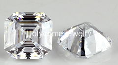 Moissanite Asscher cut 7X7MM  EF COLOR VVS