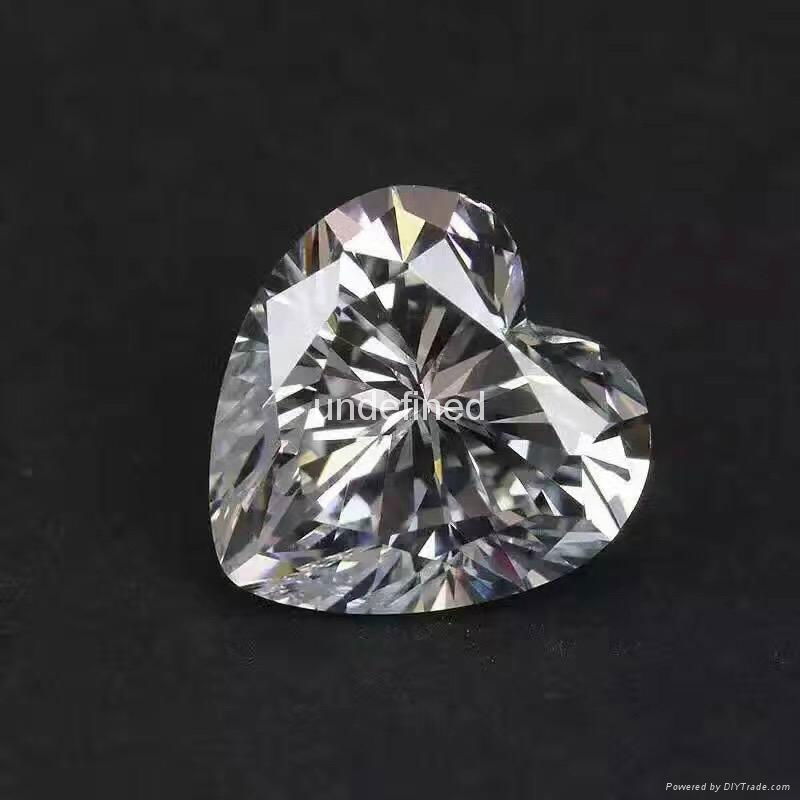 Moissanite Heart cut 6.7x6.7mm  EF COLOR VVS