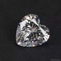 Moissanite Heart cut 6.7x6.7mm  EF COLOR