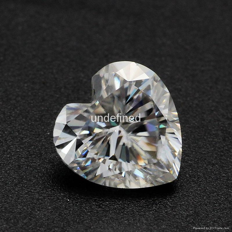 Moissanite Heart cut 6.7x6.7mm  EF COLOR VVS 2