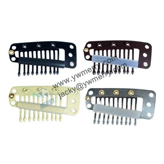 Hair Extension Clips Snap Metal Clips With Silicone