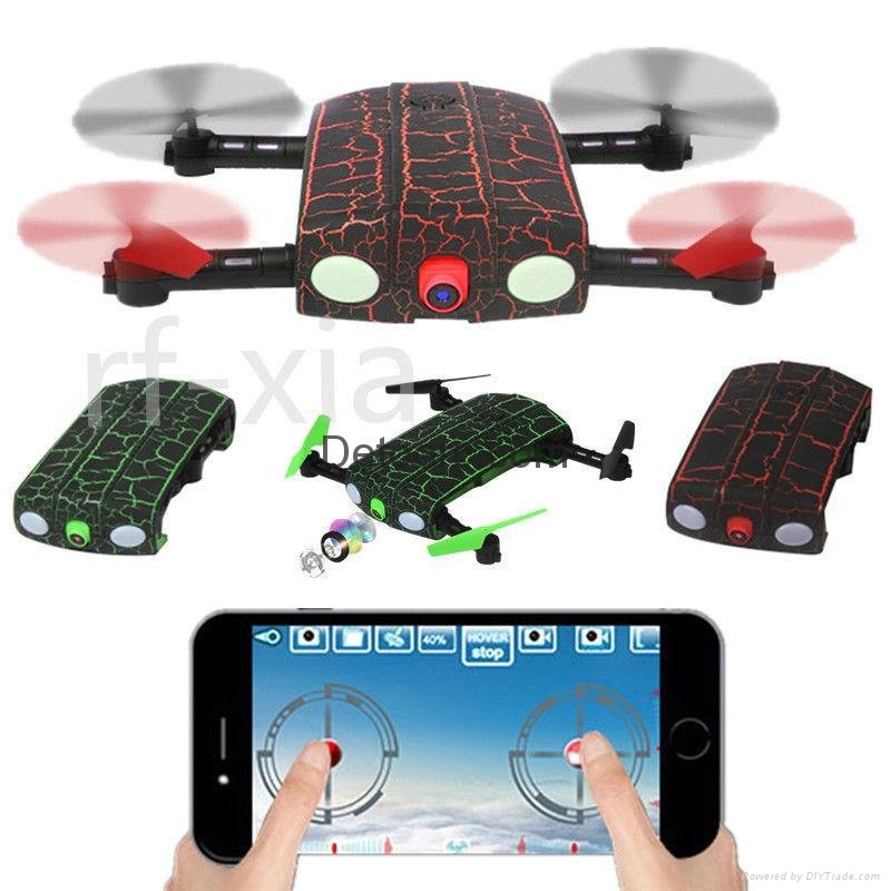 Foldable Pocket Drone HD Camera Altitude Hold Mobile WIFI Control mini rc quad