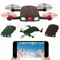 Foldable Pocket Drone HD Camera Altitude Hold Mobile WIFI Control mini rc quad