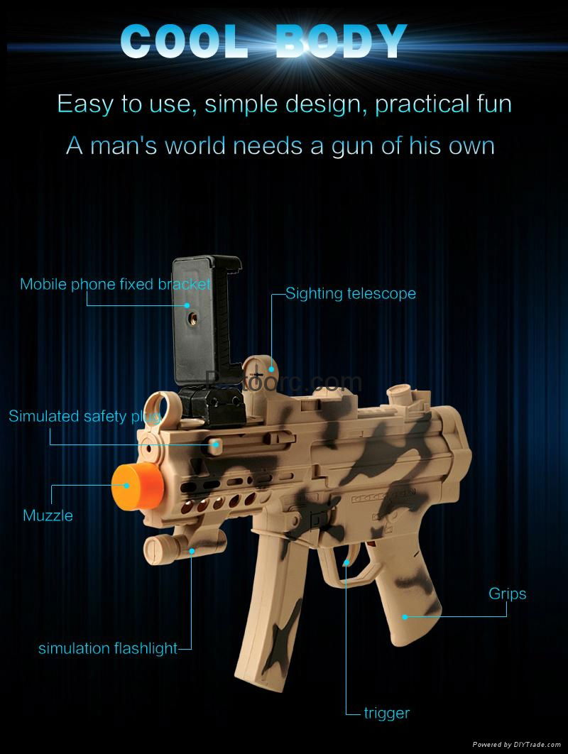 AR game gun for kids electric toy gun with shoot games phone controller 3
