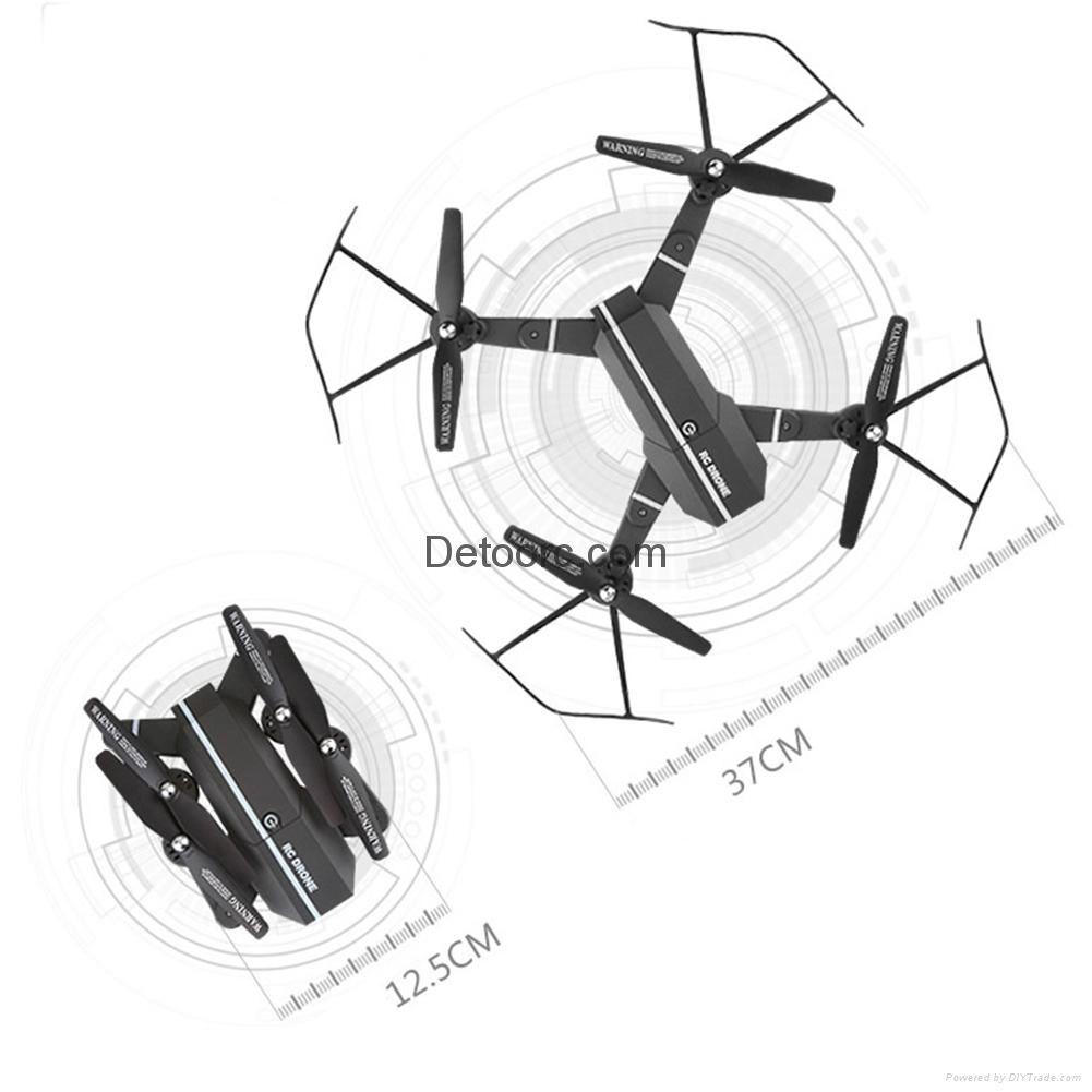 Portable Black FPV HD Drone Foldable Pocket RC Quadcopter With wifi camera ufo 5
