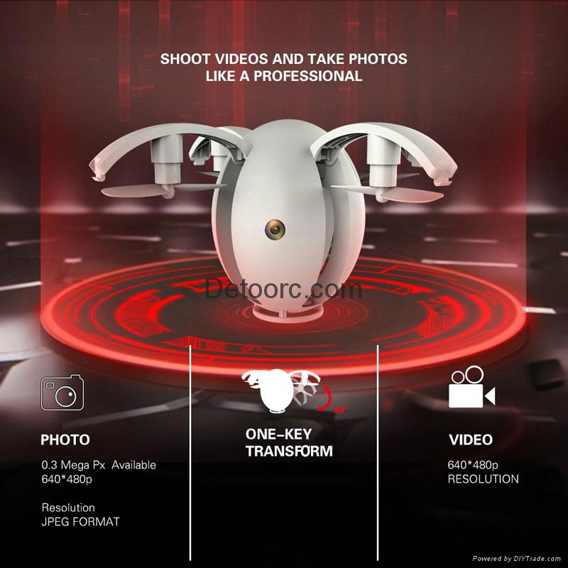 K130 ALPHA  rc toys 2.4G Wifi FPV Camera Egg Drone Folding RTF Transforming dron 2