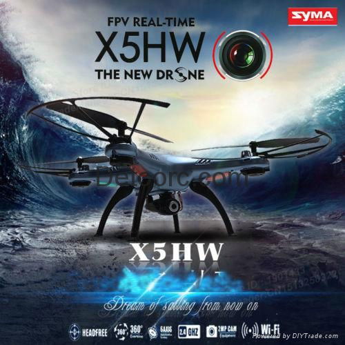 Syma X5HW RC Quadcopter Drone HD Wifi Camera Hover hold FPV Upgraded X5SW
