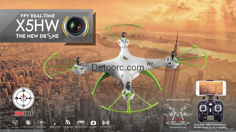 Syma X5HW RC Quadcopter Drone HD Wifi Camera Hover hold FPV Upgraded X5SW 2
