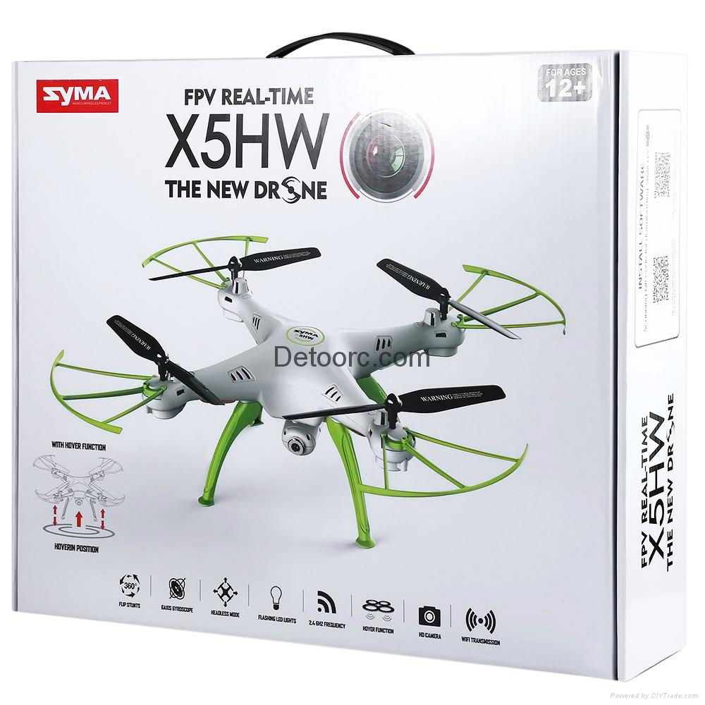 Syma X5HW RC Quadcopter Drone HD Wifi Camera Hover hold FPV Upgraded X5SW 5