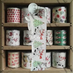 christmas printed toilet paper roll