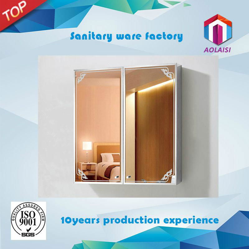 AL-033 Aolaisi Foshan Rosed Golden Steel framed Mirror for Home Decoration