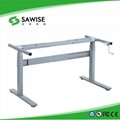 Manual height adjustable sit stand office desk 4
