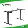 Two leg ergonomic manual height adjustable standing desk 4