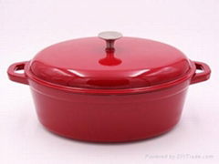 Enamel cast iron casserole