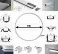 Waterproof Aluminum Bathroom U Profile LED Strip Light With Alu Profile Enclosur 4