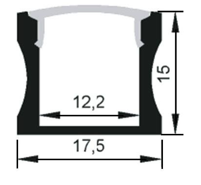 Aluminum extrusions profile  for LED strip light use in housing 2