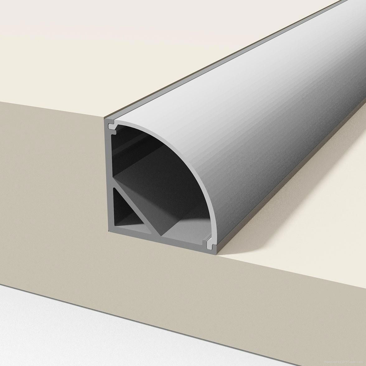 Aluminium extrusion profile Extra Wide used in kitchen corner/wall corner