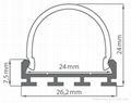 Aluminium Extrusion for LED strip-Ceiling tubular series 3