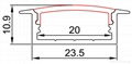 Housing led aluminium profiles used In the mall hall shoes shop led strip light 2