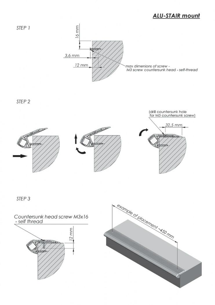 Aluminium extrusions profile channel for Stairs Cinema step lighting decoration 5